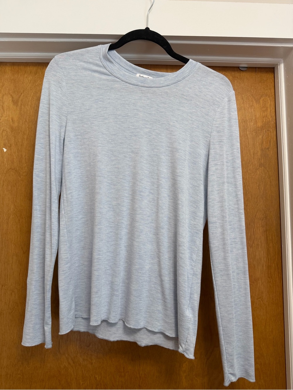 Splendid Light Gray Long Sleeve Crewneck Tee